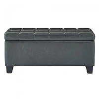 Winston Rectangular Storage Ottoman in Grey