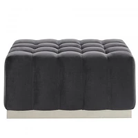 Magnum Rectangular Cocktail Ottoman in Grey/Silver