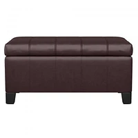 Bella Rectangular Storage Ottoman in Brown