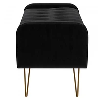 Sabel Storage Ottoman/Bench in with Gold Leg