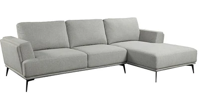 Tetra Sectional -Right Chaise-Light Grey