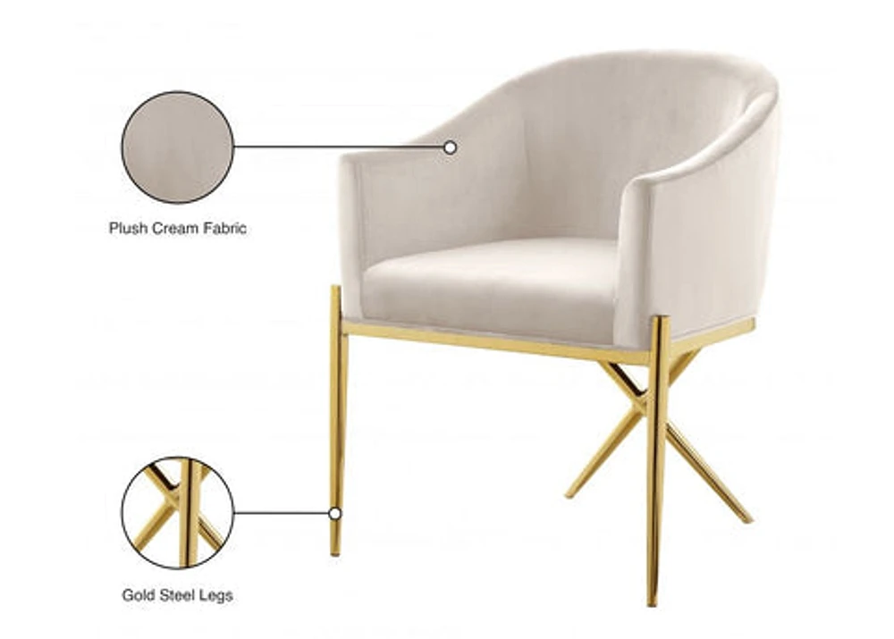 Ainsley Velvet Dining Chair Gold