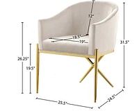 Ainsley Velvet Dining Chair Gold