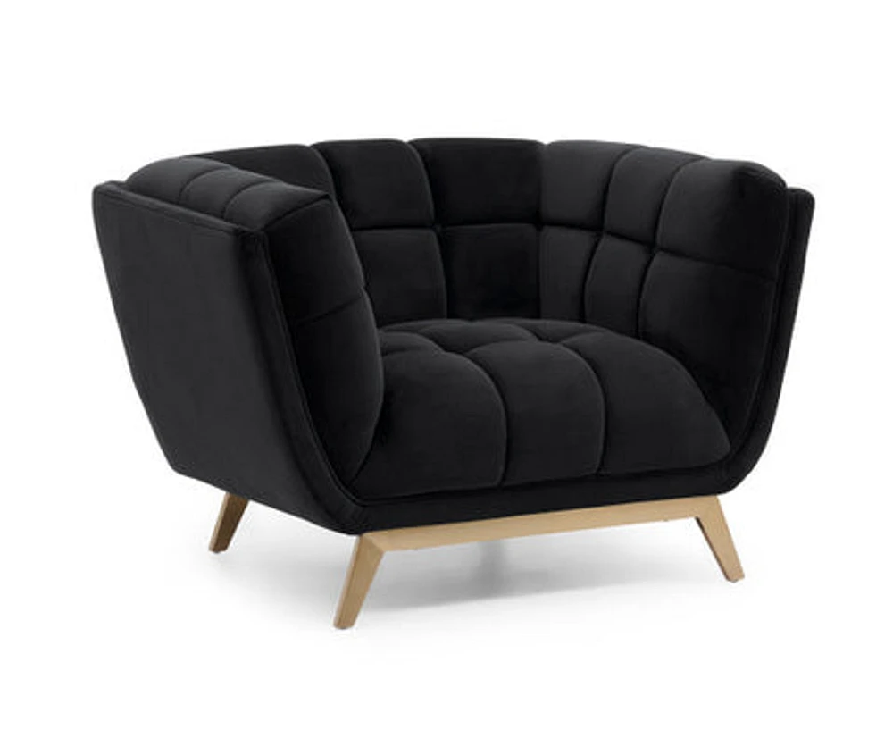 Yaletown Mid Century Accent Chair - Velvet