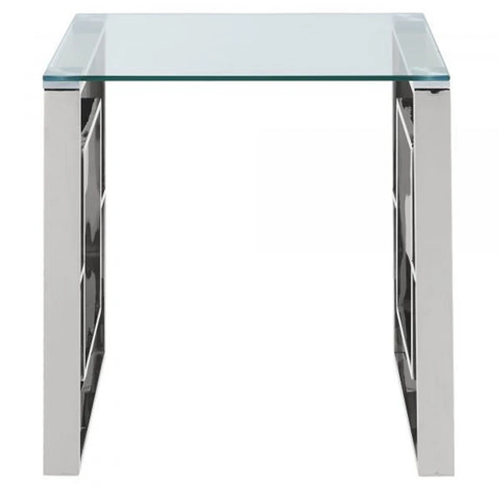 Eros Accent Table in Silver