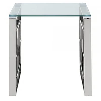 Eros Accent Table in Silver