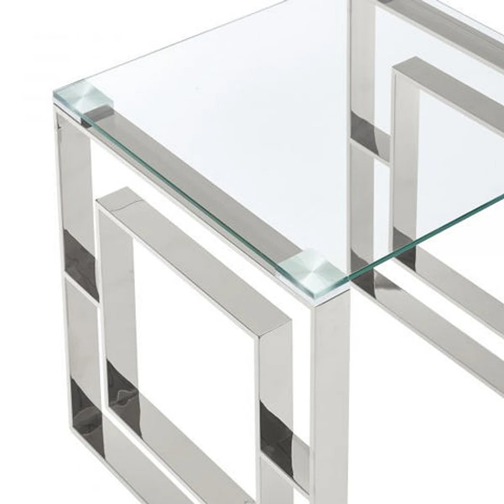 Eros Accent Table in Silver