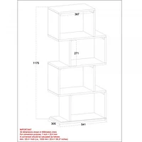 Idris Shelving Unit in Grey