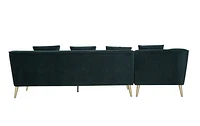 Maja Velvet Sectional - Emerald Green Greater Vancouver Furniture