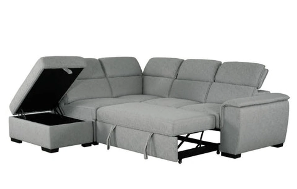 Everest Sleeper Sectional w/Storage-Left Chaise