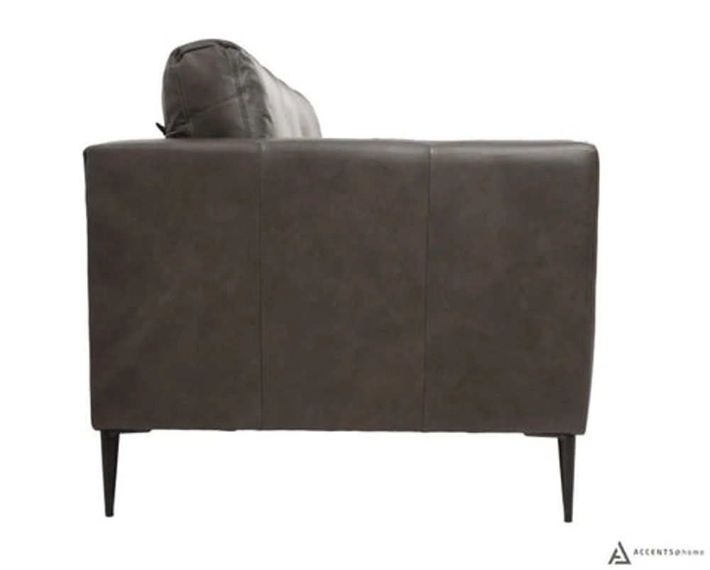 Vista Leather Loveseat - Montana Charcoal