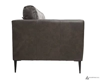 Vista Leather Loveseat - Montana Charcoal