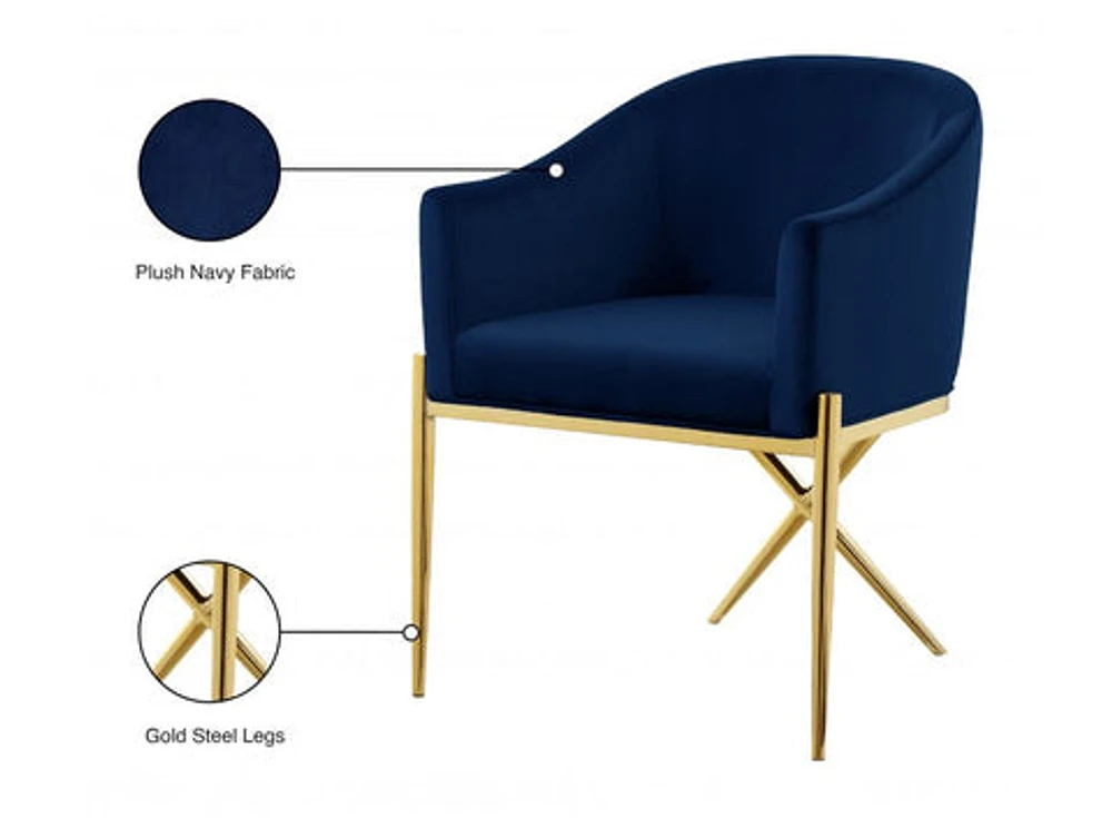 Ainsley Velvet Dining Chair Gold