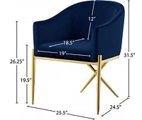 Ainsley Velvet Dining Chair Gold