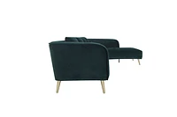 Maja Velvet Sectional - Emerald Green Greater Vancouver Furniture