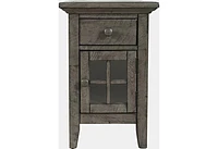 Rustic Shores Power Chairside Table - Stone