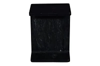 Alita Black Marble End Table