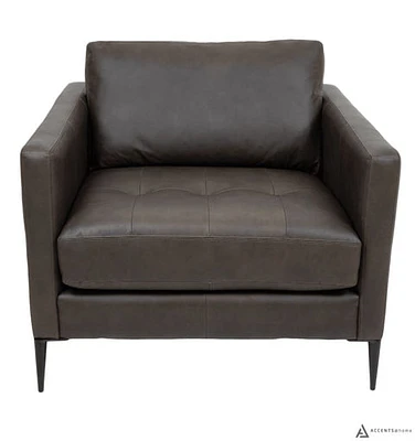 Floor Model Vista Leather Chair - Montana Charcoal