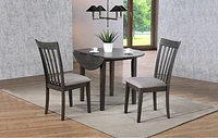 Delfini 42" Round Leg Table w/ 2x 8" drop leaves