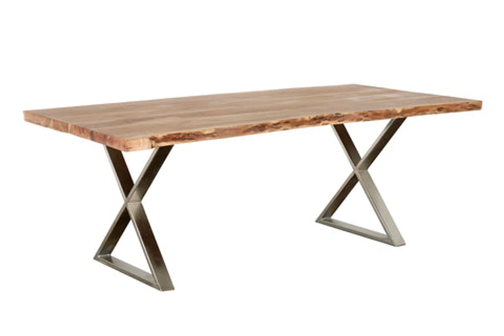 Jensen 82" Live Edge Solid Acasia Dining Table