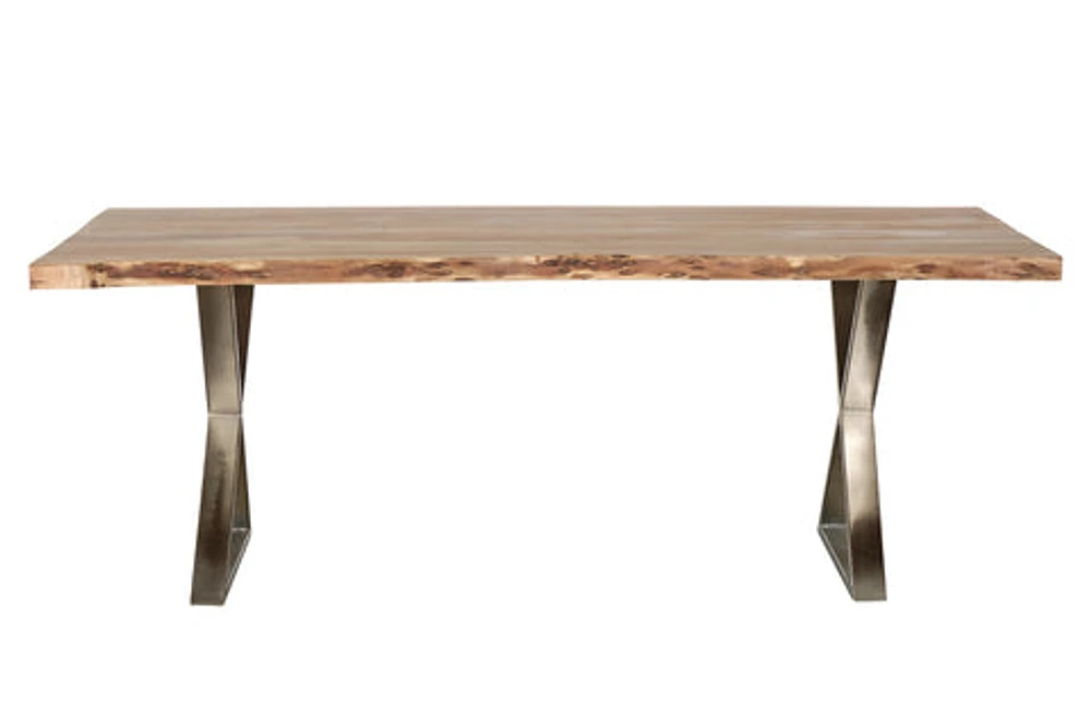 Jensen 82" Live Edge Solid Acasia Dining Table