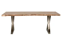 Jensen 82" Live Edge Solid Acasia Dining Table