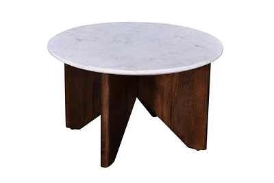 Onda Round Condo Size Marble Coffee Table