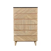 BAMBOO SIX DRAWER CHEST