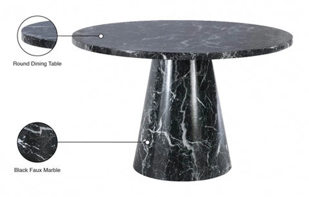 Omni 48" Faux Marble Dining Table