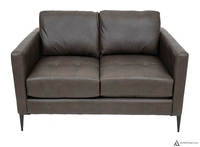 Vista Leather Loveseat - Montana Charcoal