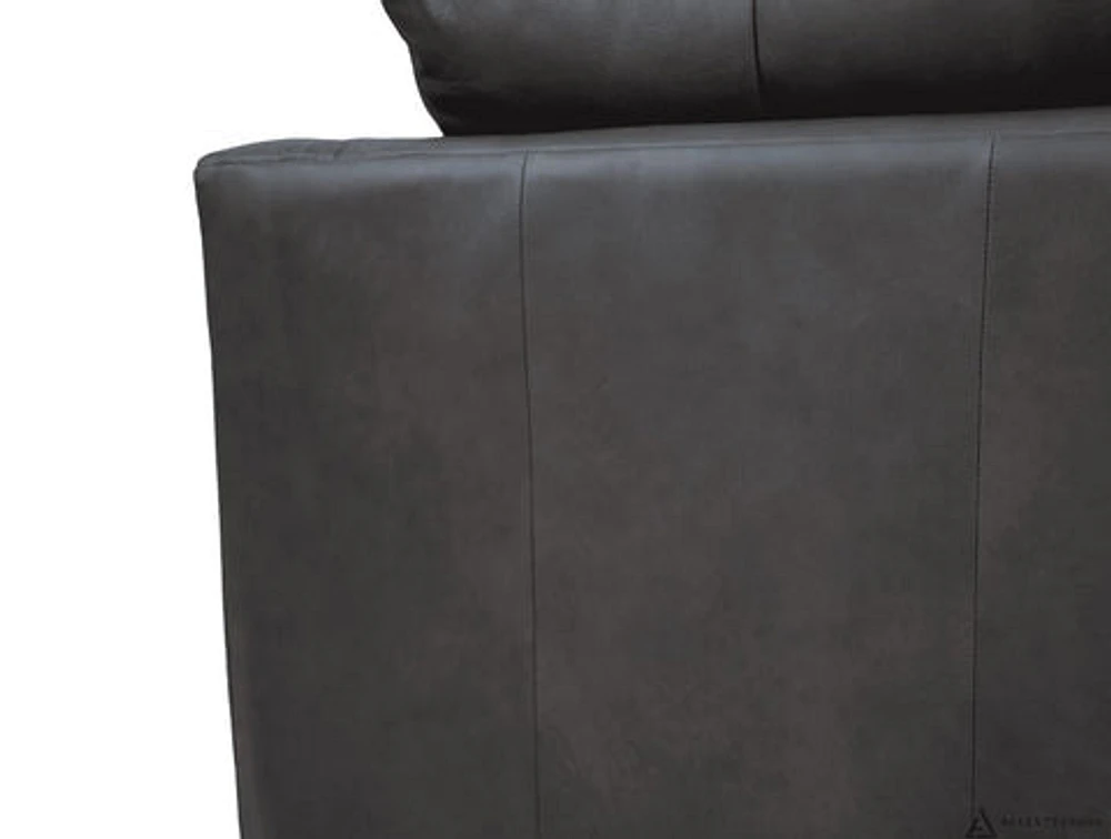 Vista Leather Loveseat - Montana Charcoal