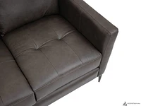 Vista Leather Loveseat - Montana Charcoal