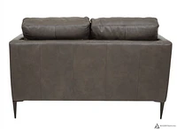 Vista Leather Loveseat - Montana Charcoal