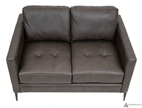 Vista Leather Loveseat - Montana Charcoal