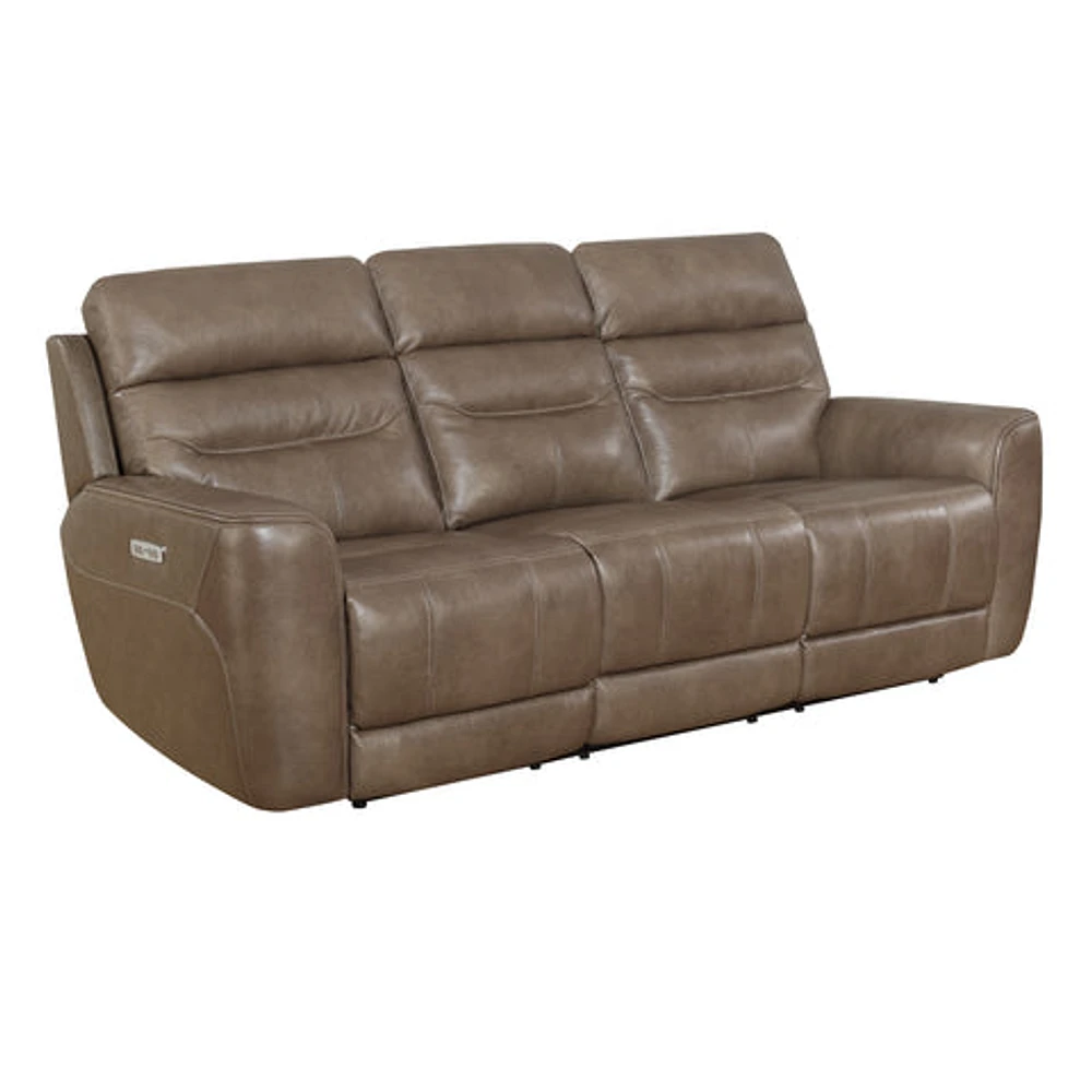 Marcella Genuine Leather Power Recliner Sofa With Drop Down Table