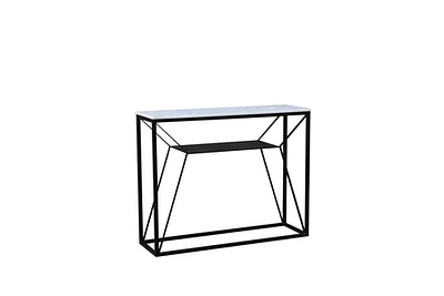 SASHA NARROW MARBLE & METAL CONSOLE TABLE