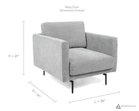 Abby Chair - Grey - Greater Vancouver Furniture