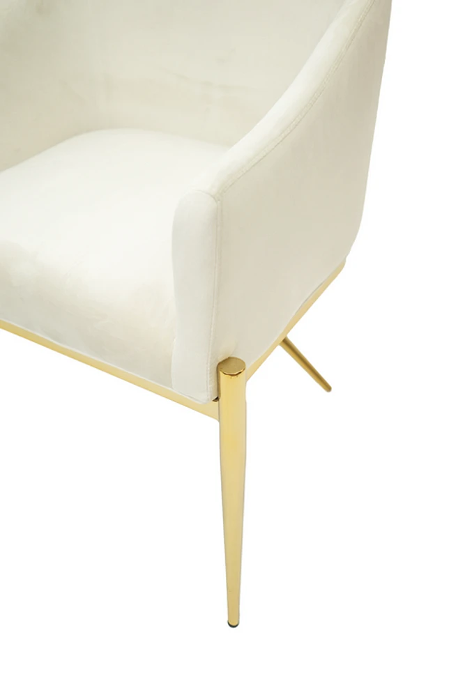 Ainsley Velvet Dining Chair Gold