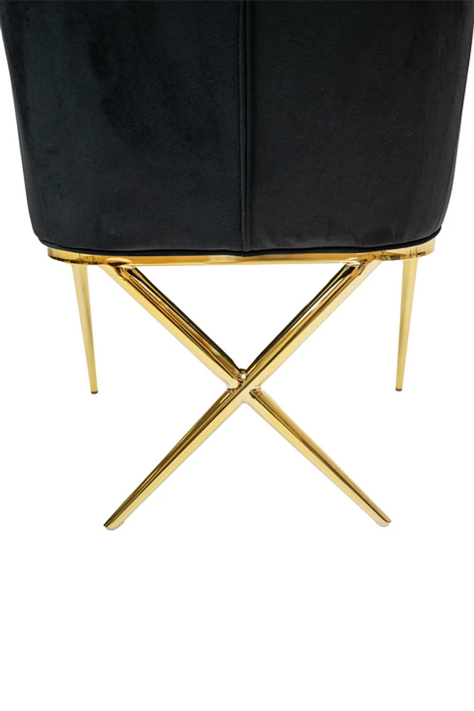 Ainsley Velvet Dining Chair Gold