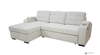 Alonso Sleeper Sectional Left Chaise with USB - Oatmeal