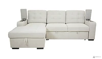 Alonso Sleeper Sectional Left Chaise with USB - Oatmeal