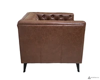 Arianna Faux Leather Chair - Mocha