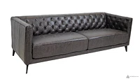 Arianna Faux Leather Loveseat - Cement