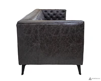 Arianna Faux Leather Sofa - Cement