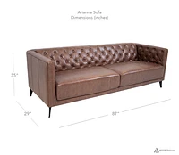 Arianna Faux Leather Sofa