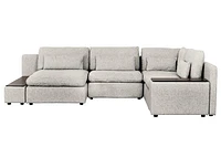 Morgan 5 pcs Sectional Modular (Large) - Cream