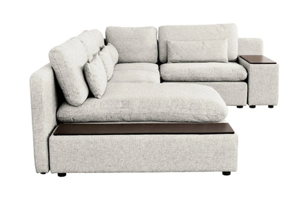 Morgan 5 pcs Sectional Modular (Large) - Cream