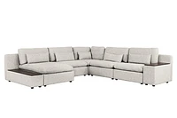 Morgan 5 pcs Sectional Modular (Large) - Cream