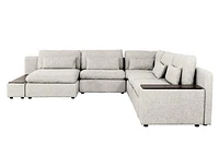 Morgan 5 pcs Sectional Modular (Large) - Cream