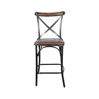 Metal Crossback Counter Stool